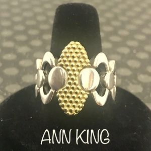 18K & STERLING SILVER ANN KING STATEMENT RING